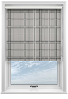 Montrose (Blackout), Tartan Grey - Roller Blind